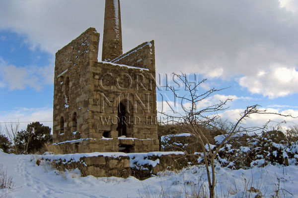 Wheal Peevor in the Snow